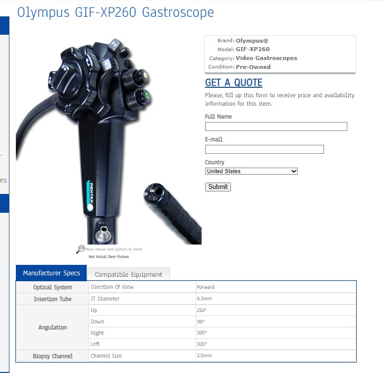 Olympus CV-260 Evis Lucera Video Endoscopy System
