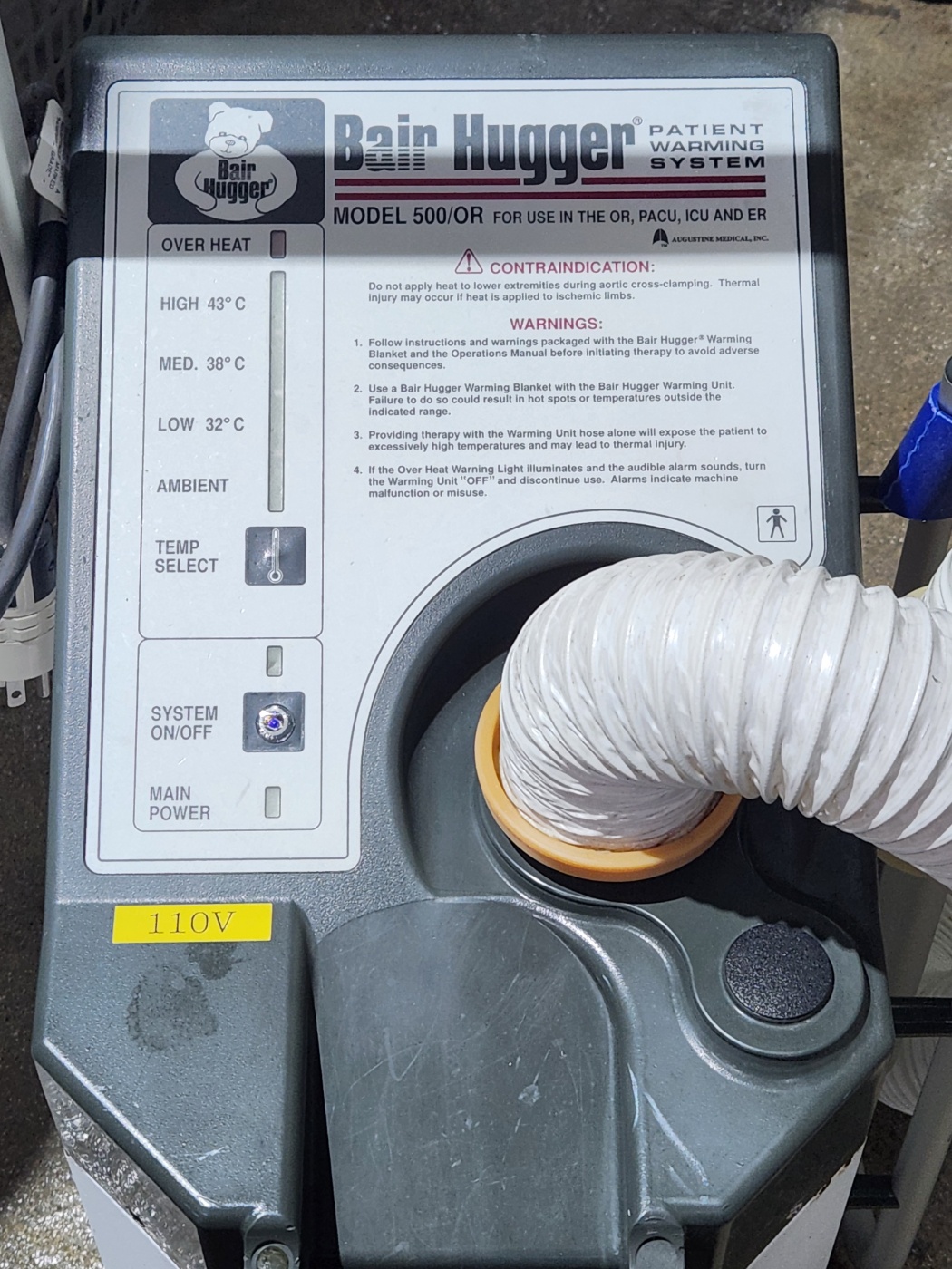 Bair Hugger Model 500/OR Warming System