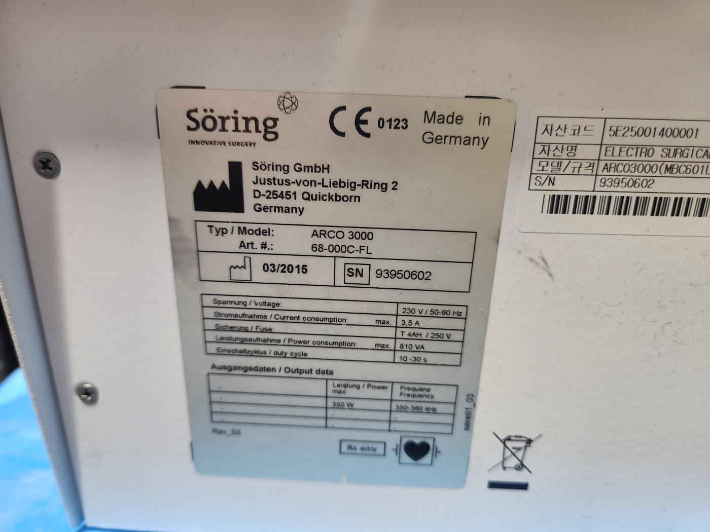 SORING ARCO 3000 Surgery Unit
