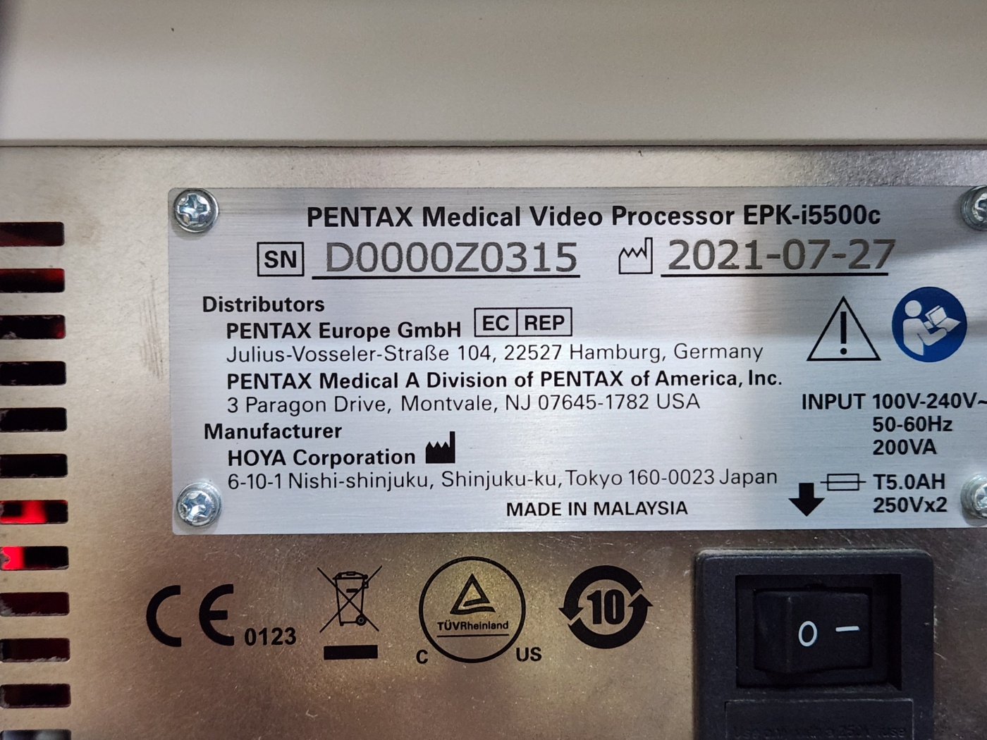 Pentax IMAGINA - EPK-i5500c video processor